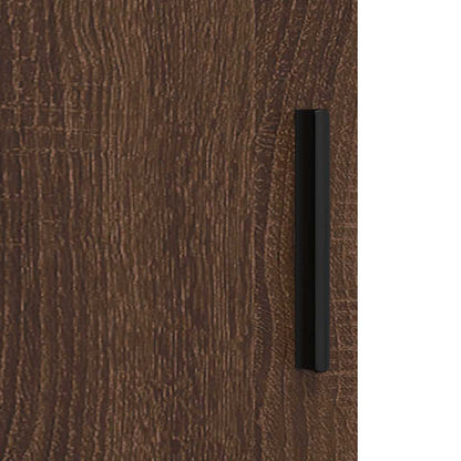 Badkamermeubelset 3 pcs Bruin Eiken Bewerkt hout & Metaal