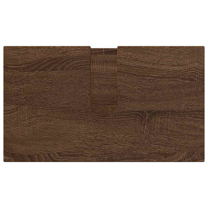 Badkamermeubelset 3 pcs Bruin Eiken Bewerkt hout & Metaal