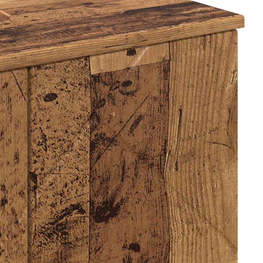 Badkamermeubelset 3 pcs Oud Hout Bewerkt hout & Metaal