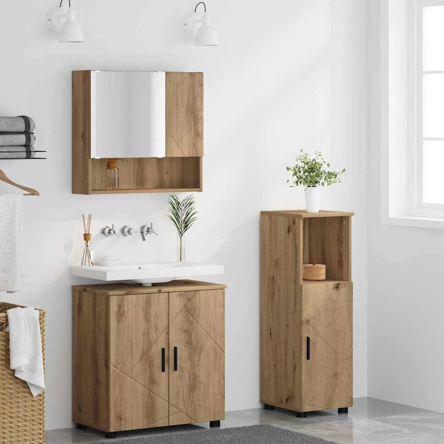 Badkamermeubelset 3 st Artisan Eiken 61 x 35 x 64 cm