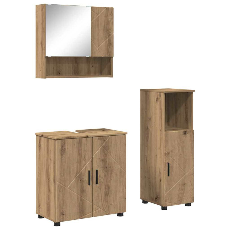 Badkamermeubelset 3 st Artisan Eiken 61 x 35 x 64 cm