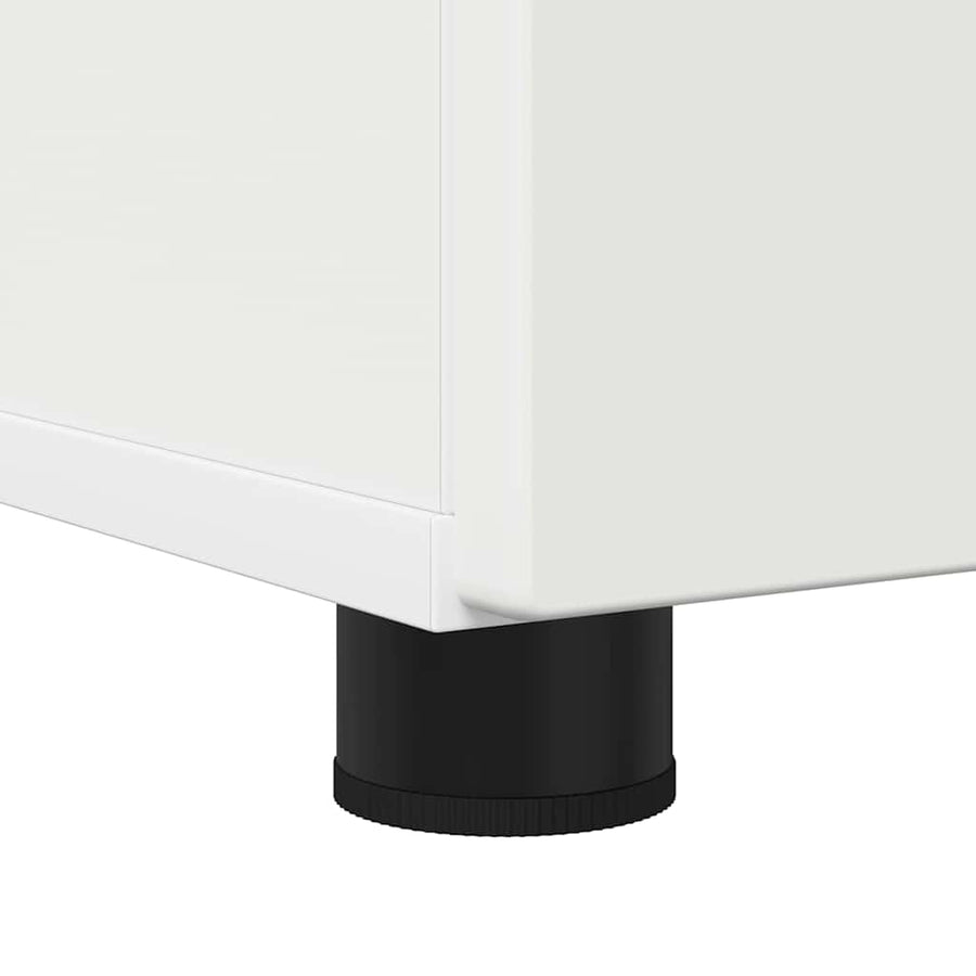 Badkamermeubelset met lade 3 pcs Wit Bewerkt hout & Metaal