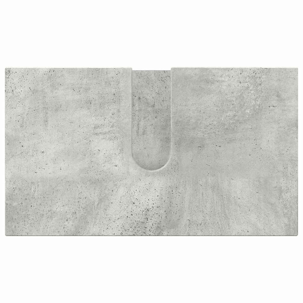 Badkamermeubelset 3 pcs Beton Grijs Bewerkt hout & Metaal