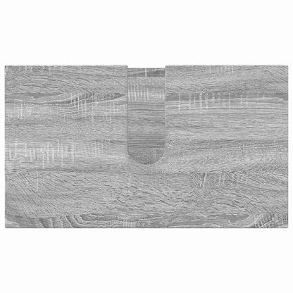 Badkamermeubelset 3 pcs Grijs Sonoma Bewerkt hout & Metaal
