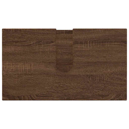 Badkamermeubelset 3 pcs Bruin Eiken Bewerkt hout & Metaal