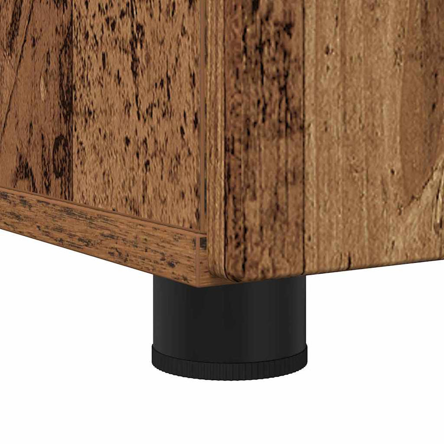 Badkamermeubelset met lade 3 pcs Oud Hout Bewerkt hout & Metaal