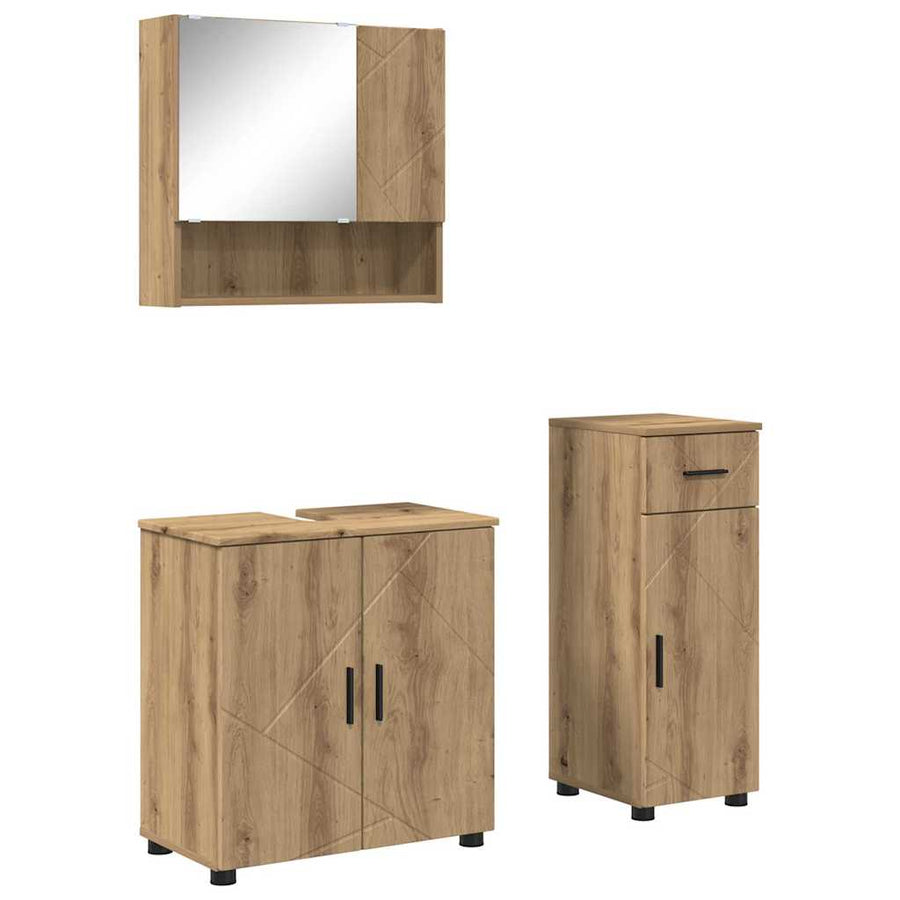 Badkamermeubelset 3 st Artisan Eiken 61 x 35 x 64 cm