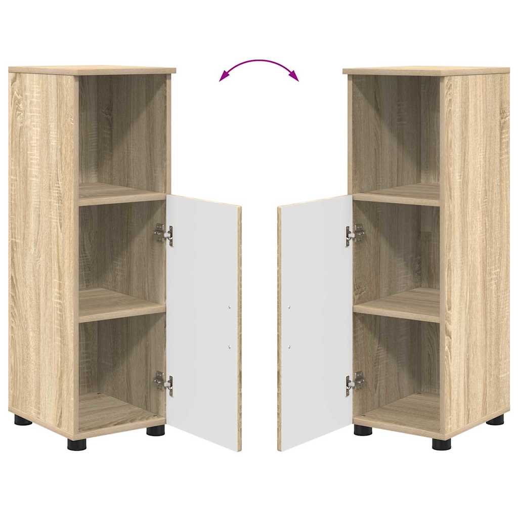 Badkamermeubelset 4 pcs Sonoma Eiken Bewerkt hout & Metaal
