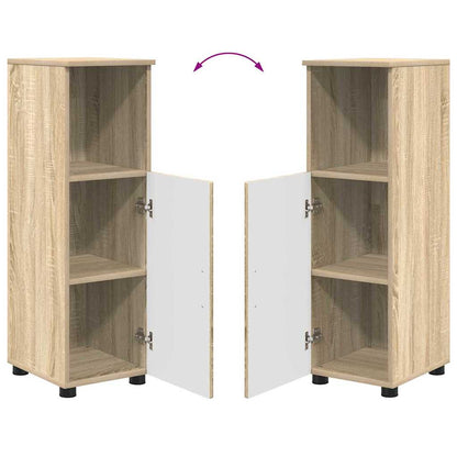 Badkamermeubelset 4 pcs Sonoma Eiken Bewerkt hout & Metaal