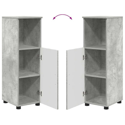 Badkamermeubelset 4 pcs Beton Grijs Bewerkt hout & Metaal