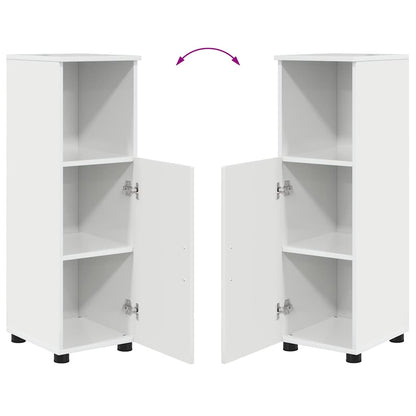 Badkamermeubelset 4 pcs Hoogglans wit Bewerkt hout & Metaal