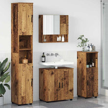 Badkamermeubelset 4 pcs Oud Hout Bewerkt hout & Metaal