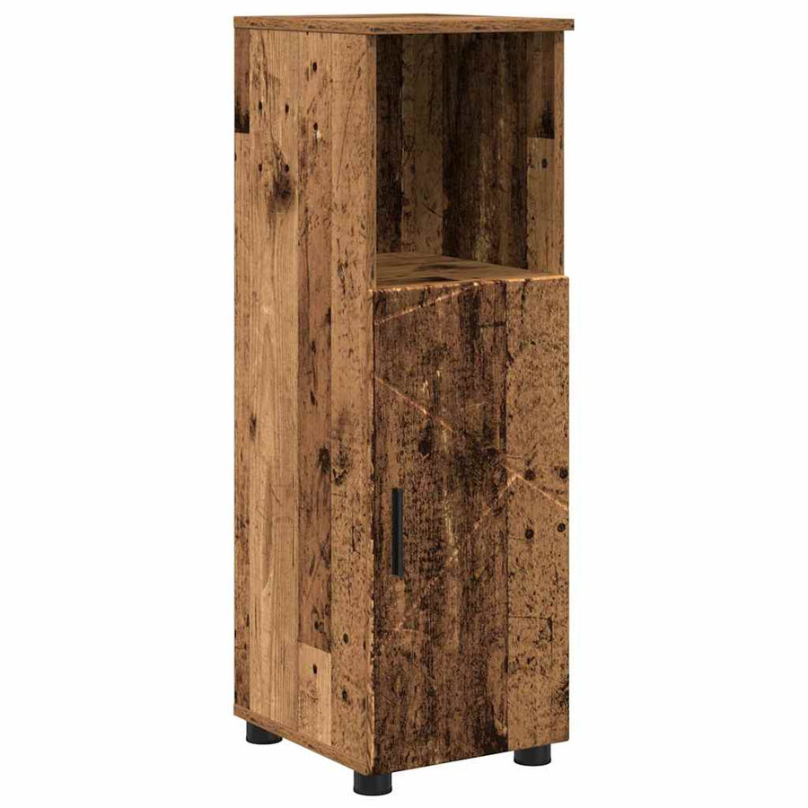Badkamermeubelset 4 pcs Oud Hout Bewerkt hout & Metaal
