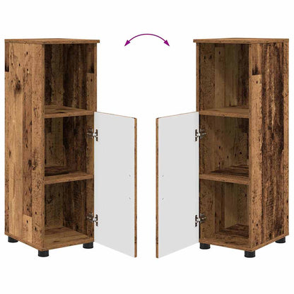 Badkamermeubelset 4 pcs Oud Hout Bewerkt hout & Metaal