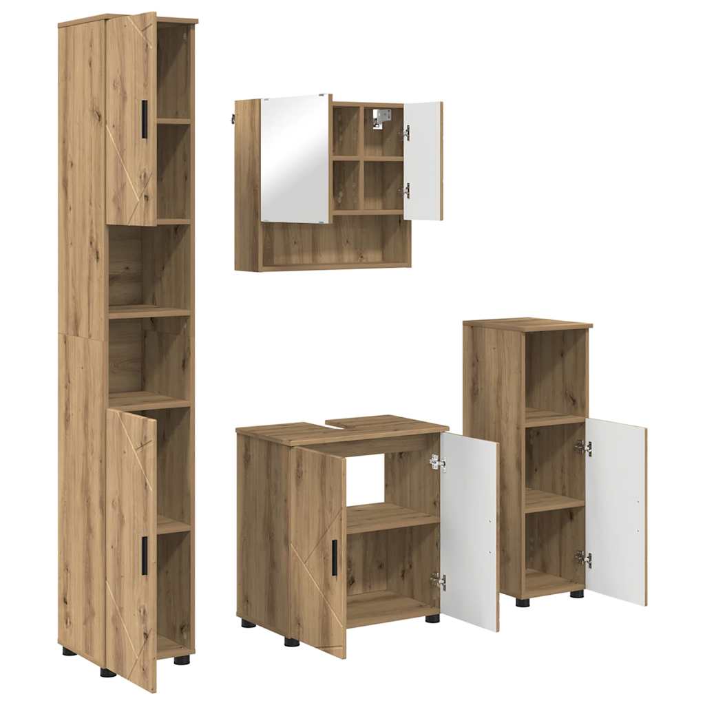Badkamermeubelset 4 st Artisan Eiken 61 x 35 x 64 cm