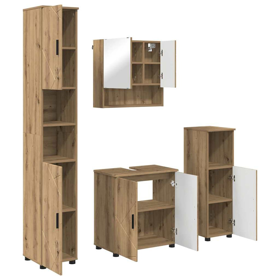 Badkamermeubelset 4 st Artisan Eiken 61 x 35 x 64 cm