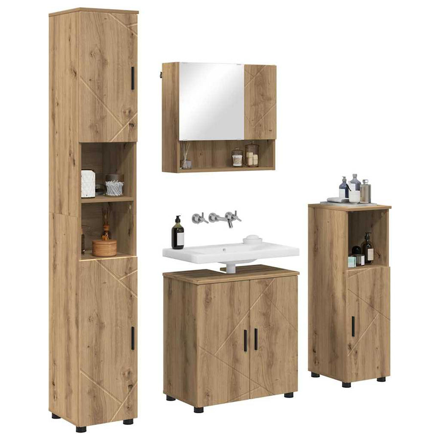 Badkamermeubelset 4 st Artisan Eiken 61 x 35 x 64 cm