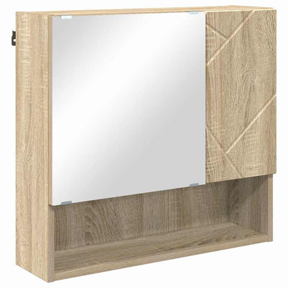 Badkamermeubelset 4 pcs Sonoma Eiken Bewerkt hout & Metaal