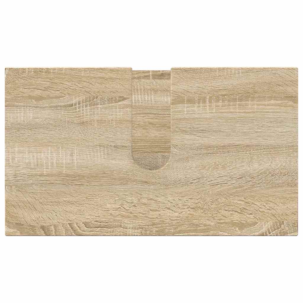 Badkamermeubelset 4 pcs Sonoma Eiken Bewerkt hout & Metaal