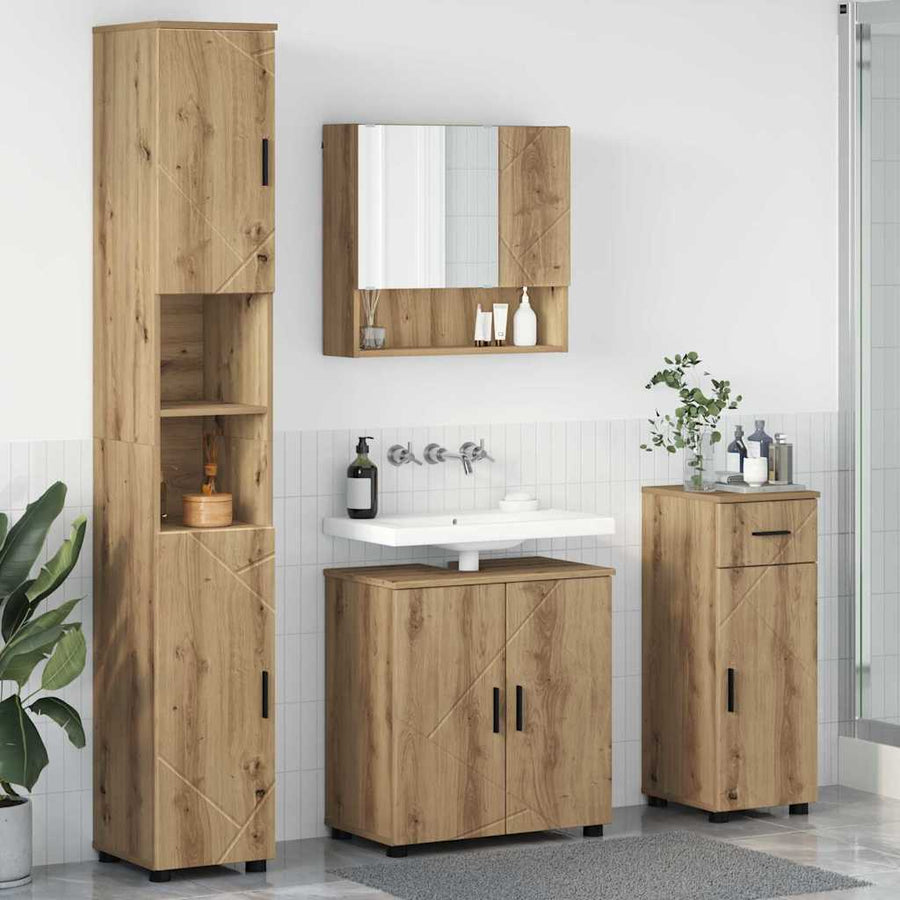 Badkamermeubelset 4 st Artisan Eiken 61 x 35 x 64 cm