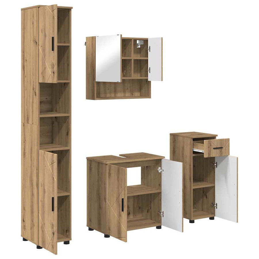 Badkamermeubelset 4 st Artisan Eiken 61 x 35 x 64 cm