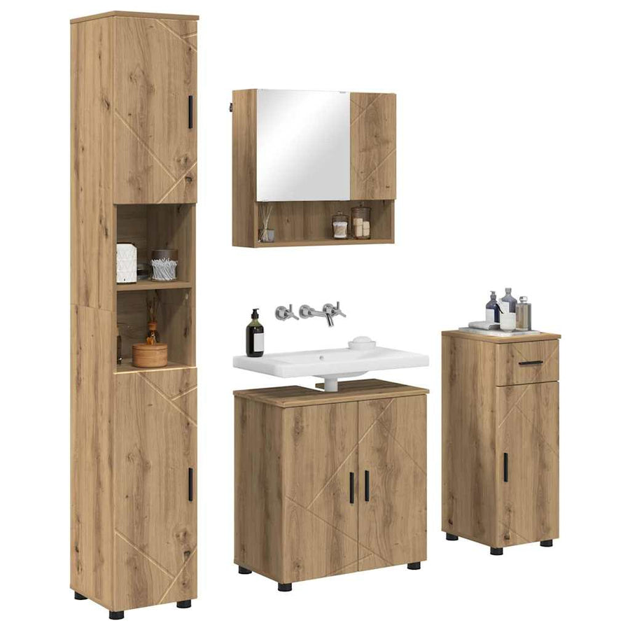 Badkamermeubelset 4 st Artisan Eiken 61 x 35 x 64 cm