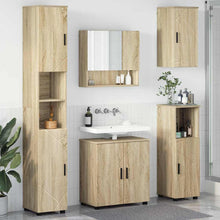 Badkamermeubelset 5 pcs Sonoma Eiken Bewerkt hout & Metaal