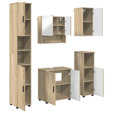Badkamermeubelset 5 pcs Sonoma Eiken Bewerkt hout & Metaal