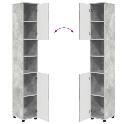Badkamermeubelset 5 pcs Beton Grijs Bewerkt hout & Metaal
