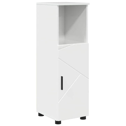 Badkamermeubelset 5 pcs Hoogglans wit Bewerkt hout & Metaal