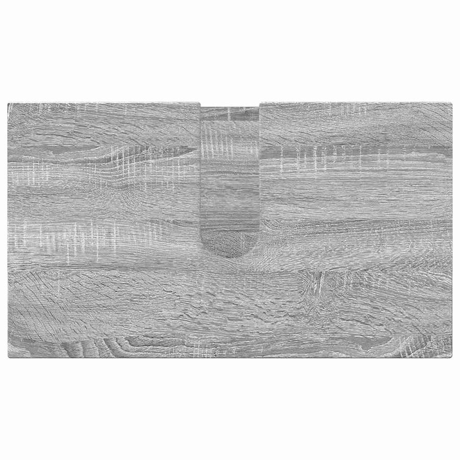 Badkamermeubelset 5 pcs Grijs Sonoma Bewerkt hout & Metaal