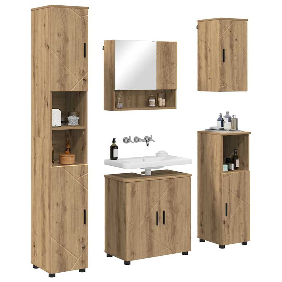 Badkamermeubelset 5 st Artisan Eiken 61 x 35 x 64 cm