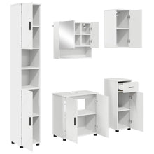 Badkamermeubelset met lade 5 pcs Wit Bewerkt hout & Metaal