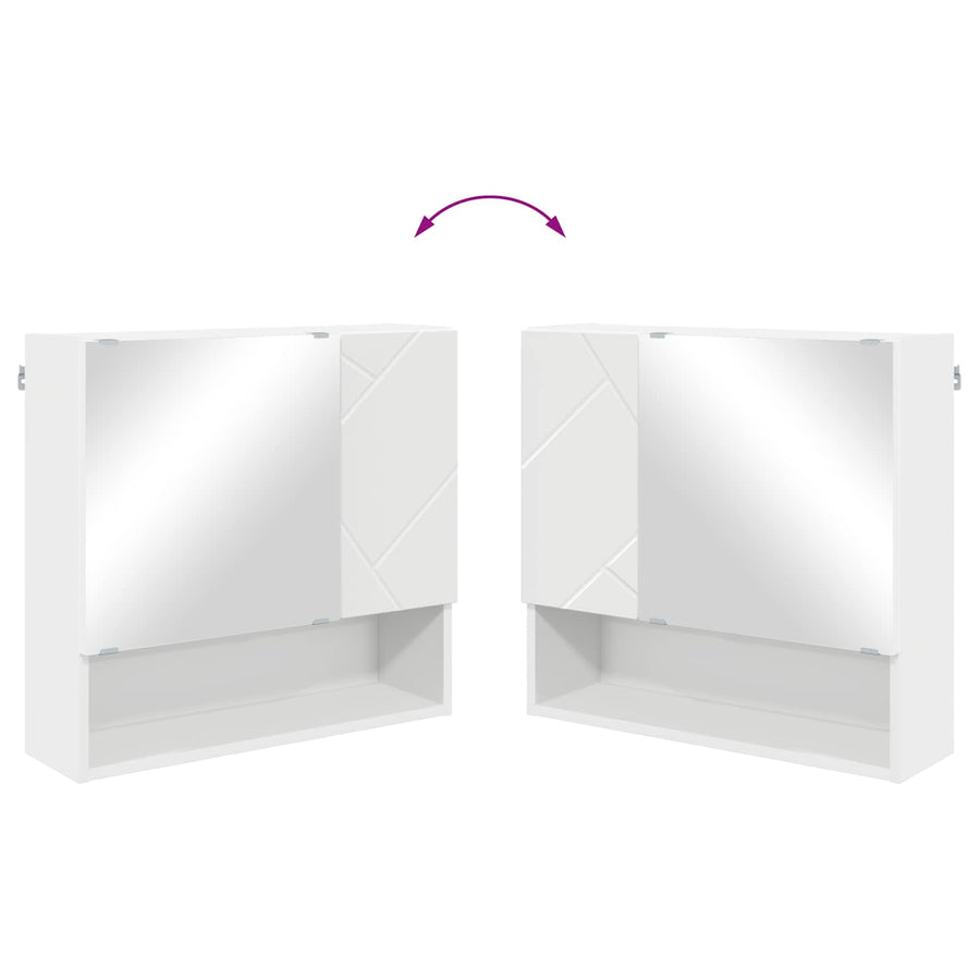 Badkamermeubelset met lade 5 pcs Wit Bewerkt hout & Metaal