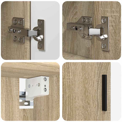 Badkamermeubelset 5 pcs Sonoma Eiken Bewerkt hout & Metaal