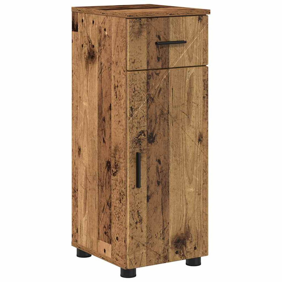Badkamermeubelset met lade 5 pcs Oud Hout Bewerkt hout & Metaal
