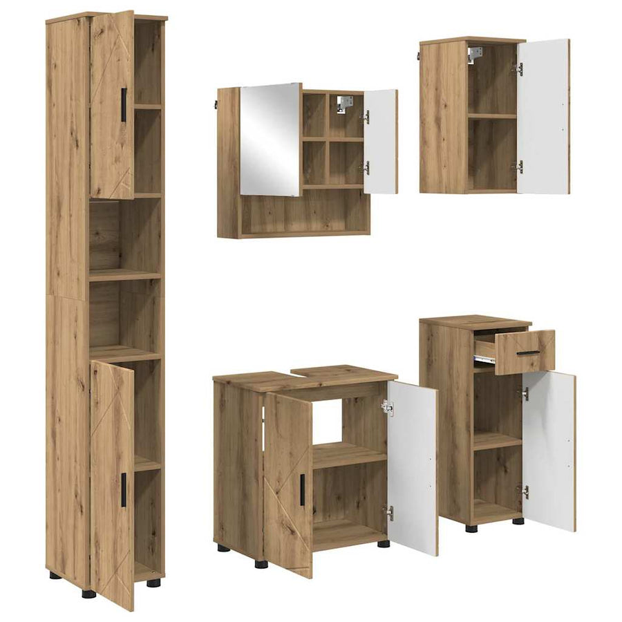 Badkamermeubelset 5 st Artisan Eiken 61 x 35 x 64 cm