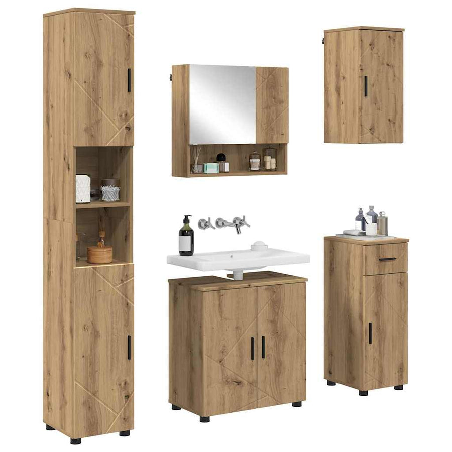Badkamermeubelset 5 st Artisan Eiken 61 x 35 x 64 cm