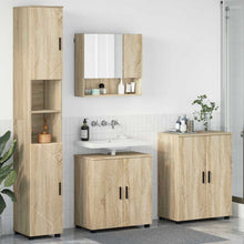 Badkamermeubelset 4 pcs Sonoma Eiken Bewerkt hout & Metaal