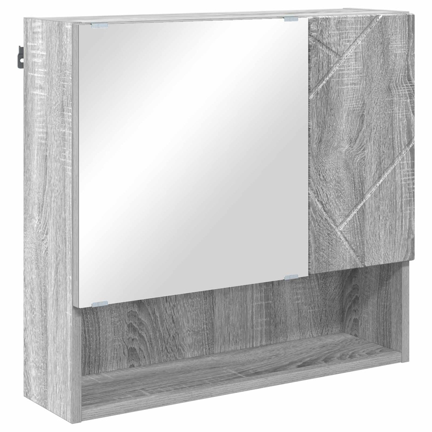 Badkamermeubelset 4 pcs Grijs Sonoma Bewerkt hout & Metaal