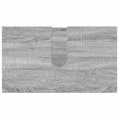 Badkamermeubelset 4 pcs Grijs Sonoma Bewerkt hout & Metaal