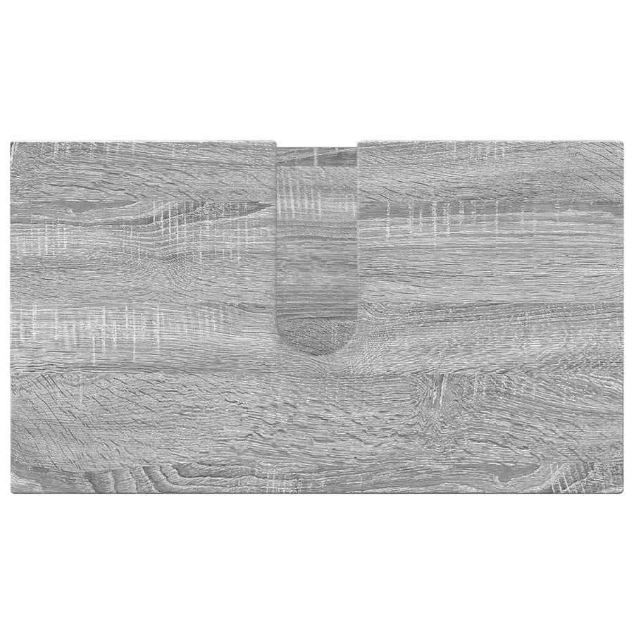 Badkamermeubelset 4 pcs Grijs Sonoma Bewerkt hout & Metaal