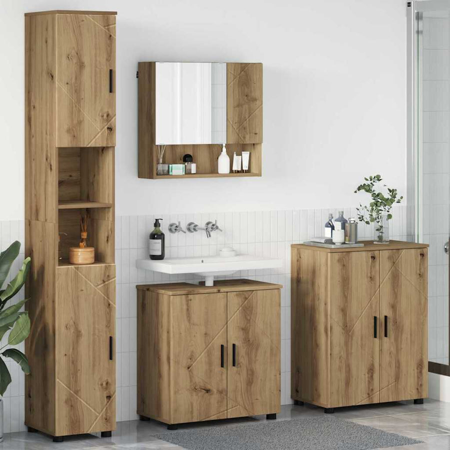 Badkamermeubelset 4 st Artisan Eiken 61 x 35 x 64 cm