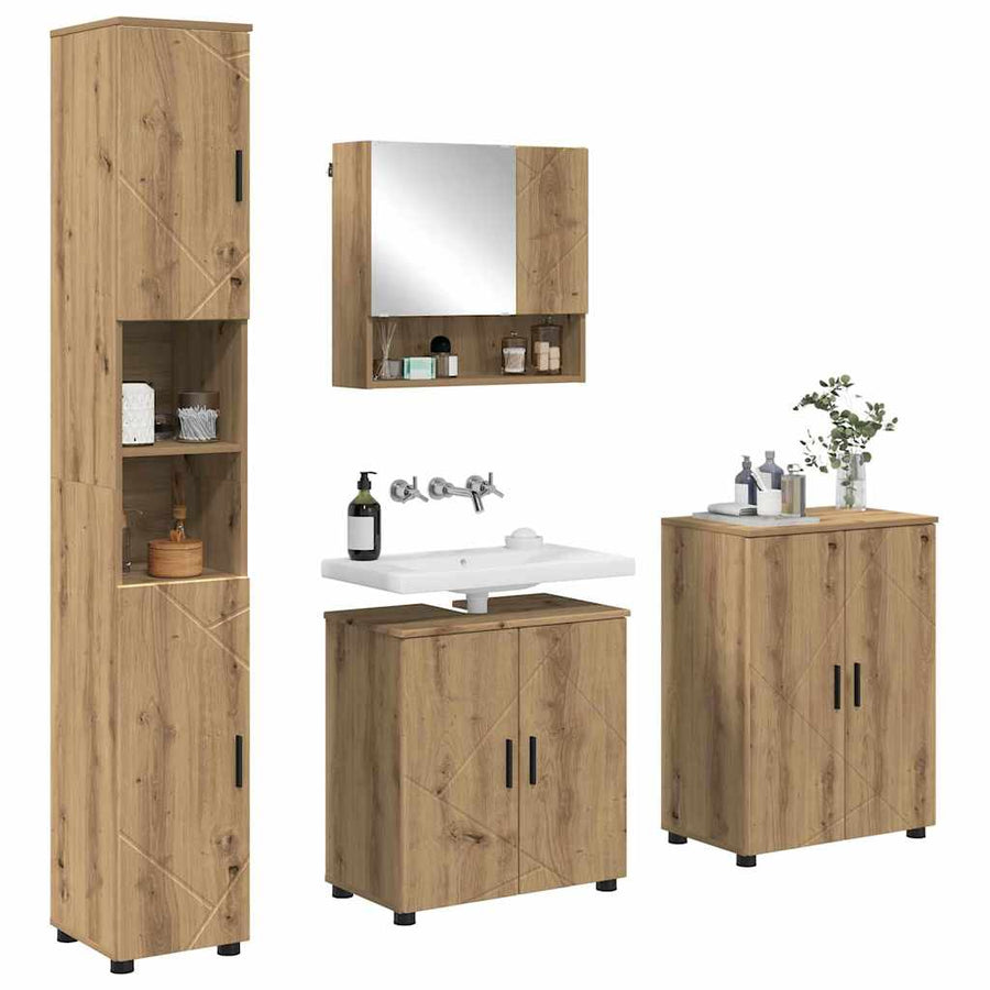 Badkamermeubelset 4 st Artisan Eiken 61 x 35 x 64 cm