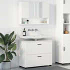 Badkamermeubelset wit 76.5x35x64 cm met lade