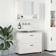 Badkamermeubelset wit 76.5x35x64 cm met lade
