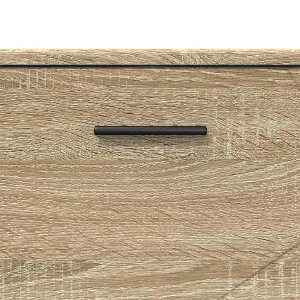 Badkamermeubelset 3 pcs Sonoma Eiken Bewerkt hout en metaal