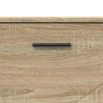 Badkamermeubelset 3 pcs Sonoma Eiken Bewerkt hout en metaal