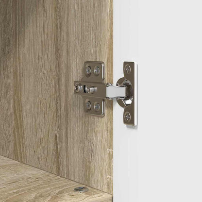 Badkamermeubelset 3 pcs Sonoma Eiken Bewerkt hout en metaal
