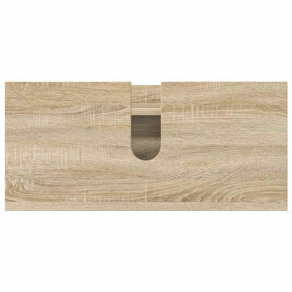 Badkamermeubelset 3 pcs Sonoma Eiken Bewerkt hout en metaal